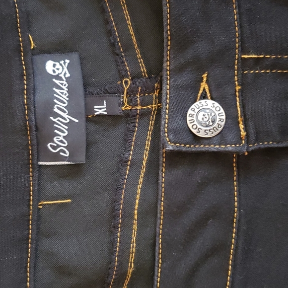 Sourpuss Dark Denim Mini Skirt - Picture 4 of 5